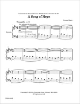 A Song of Hope Organ sheet music cover